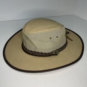 Vtg Bill Conner BC Hats Australia Bounty Hunter Water Resistant Safari Medium